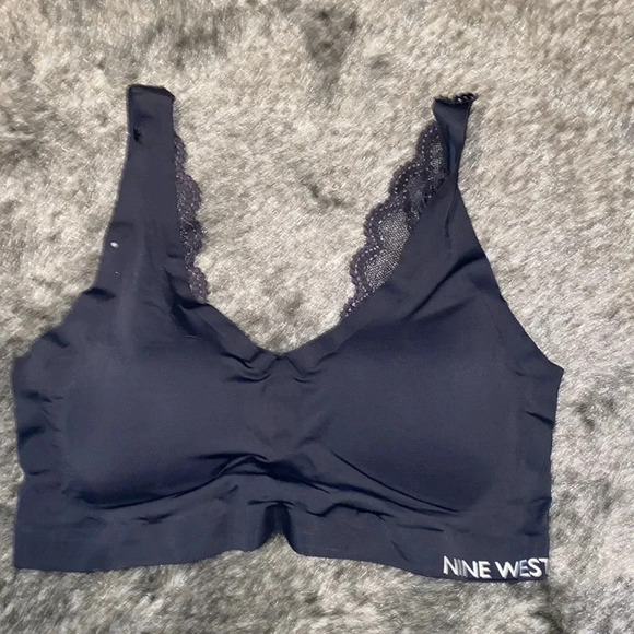 Nine West black padded lace brallette Szc L - Picture 7 of 12